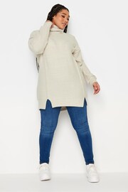 Yours Curve Natural Soft Touch Turtle Neck Sweatshirt - Image 3 of 4