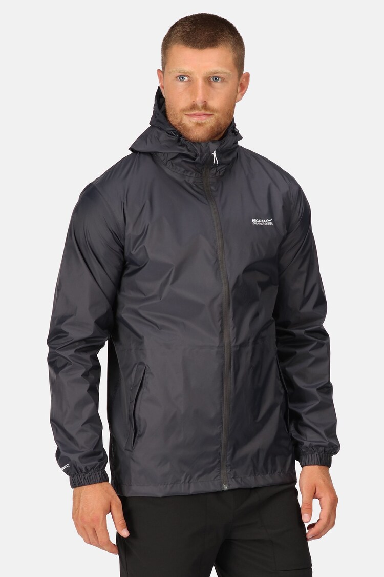Regatta Grey Mens Waterproof Pack It Jacket - Image 7 of 13