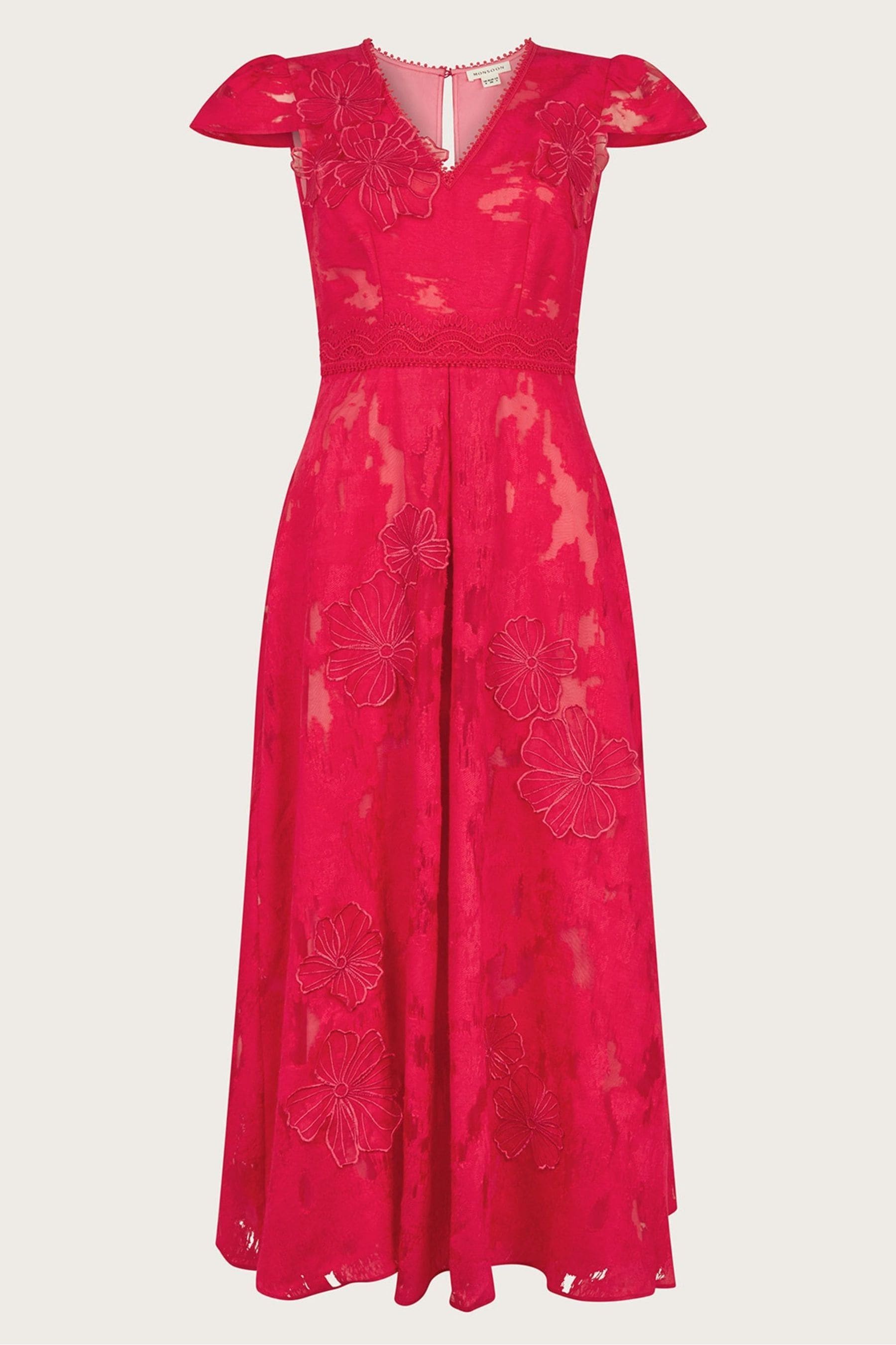 Buy Monsoon Red Josie Jacquard Tea Dress from Next United Arab Emirates