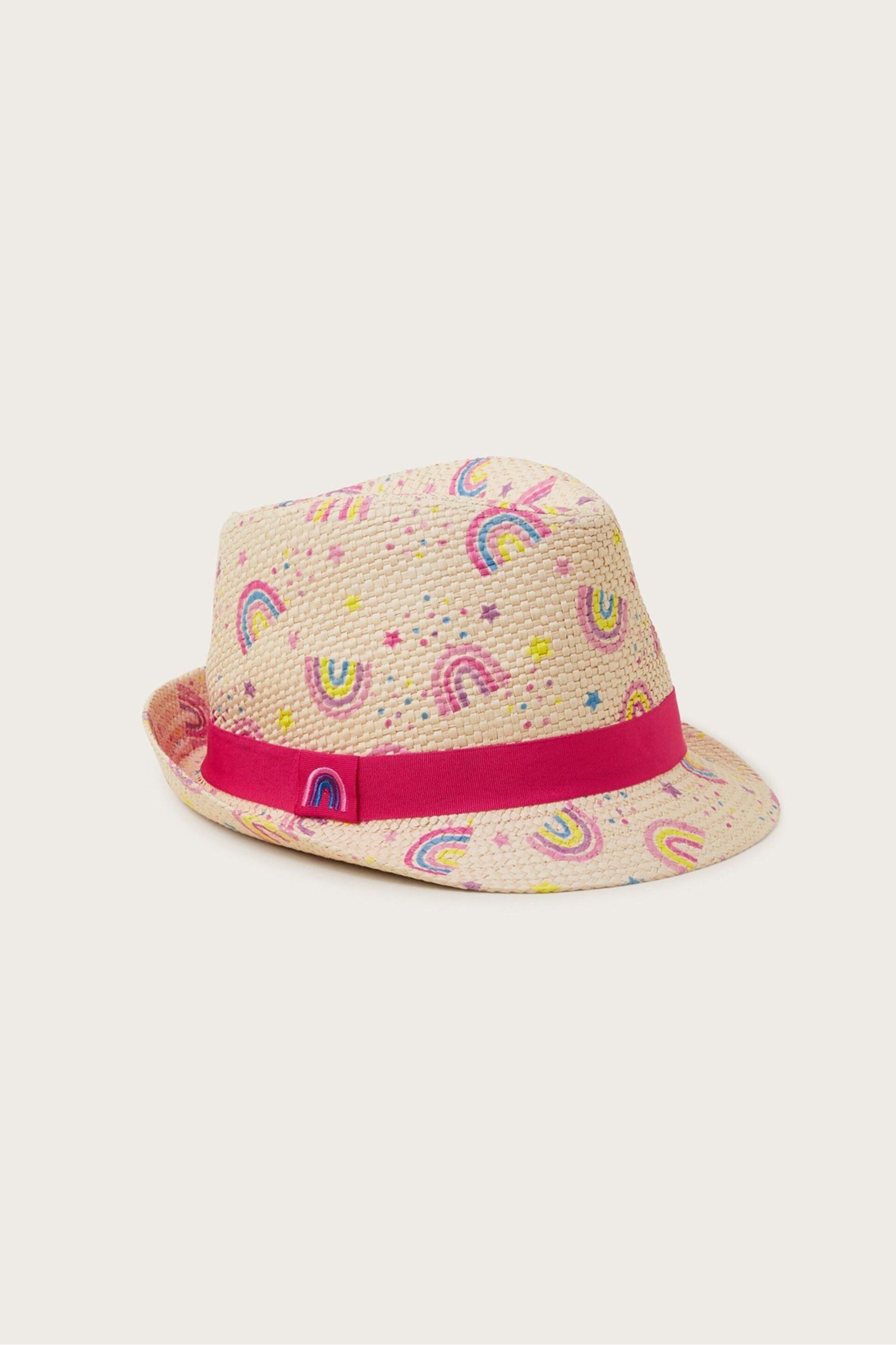 Monsoon Pink Rainbow Trilby Hat - Image 1 of 2
