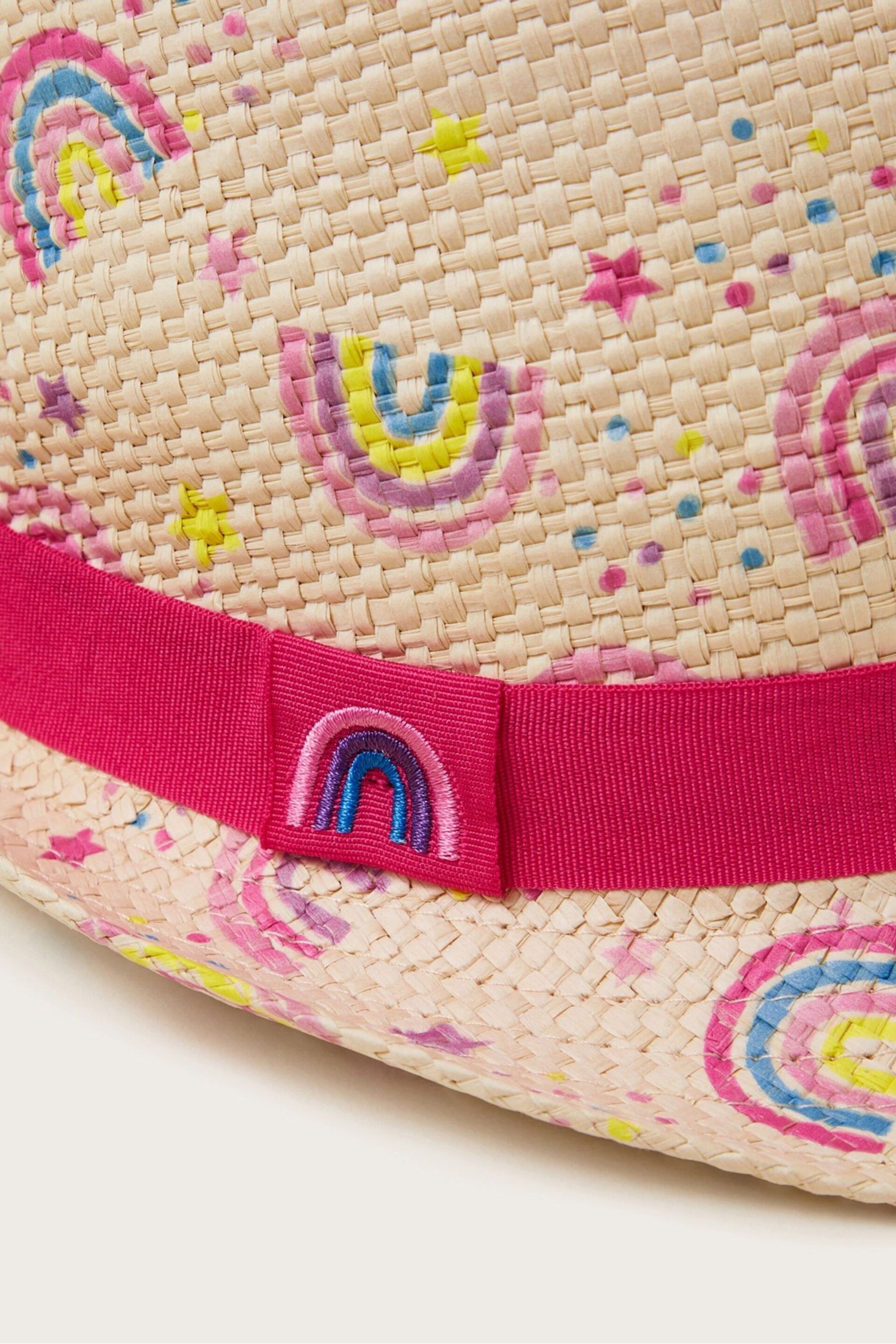 Monsoon Pink Rainbow Trilby Hat - Image 2 of 2