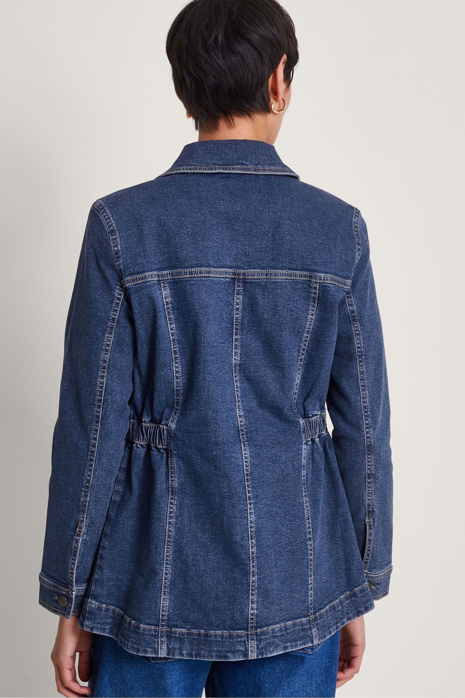 Buy Monsoon Blue Melanie Elastic Denim Jacket from Next Luxembourg