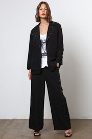 Religion Black Lightweight Casual Blazer With Stud Trims - Image 2 of 6