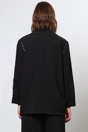 Religion Black Lightweight Casual Blazer With Stud Trims - Image 3 of 6