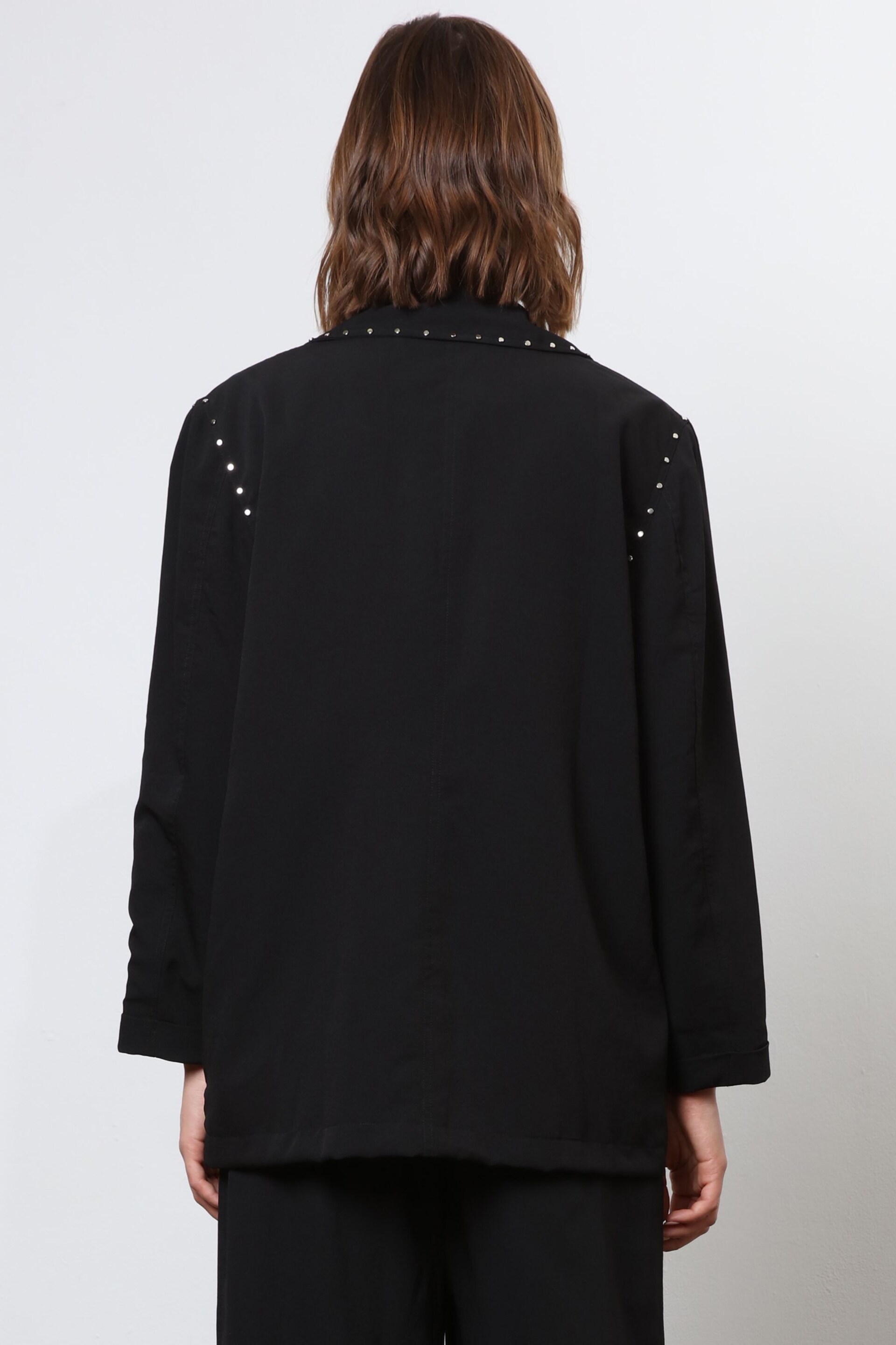 Religion Black Lightweight Casual Blazer With Stud Trims - Image 3 of 6
