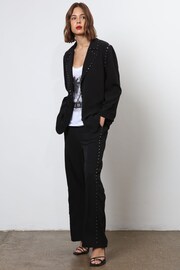 Religion Black Lightweight Casual Blazer With Stud Trims - Image 5 of 6