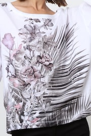 Religion White Off the Shoulder Batwing T-Shirt With Placement Print - Image 6 of 6