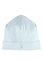 Emile et Rose Blue Front open All In One with teddy panel & Hat - Image 5 of 5