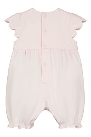 Emile et Rose Pink Romper with scalloped emb overyoke & sleeve - Image 3 of 3