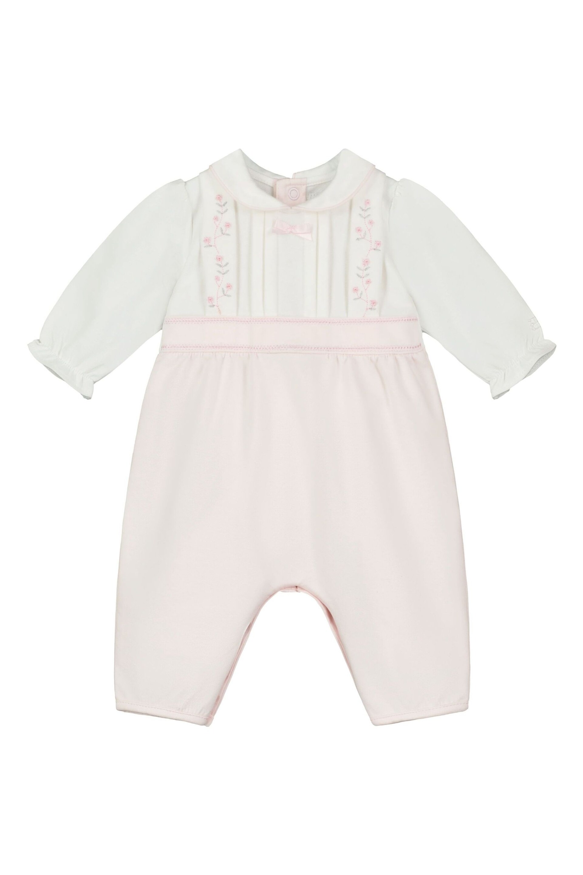 Emile et Rose Pink All In One with emb pleats, Pink lower & H/B - Image 3 of 5