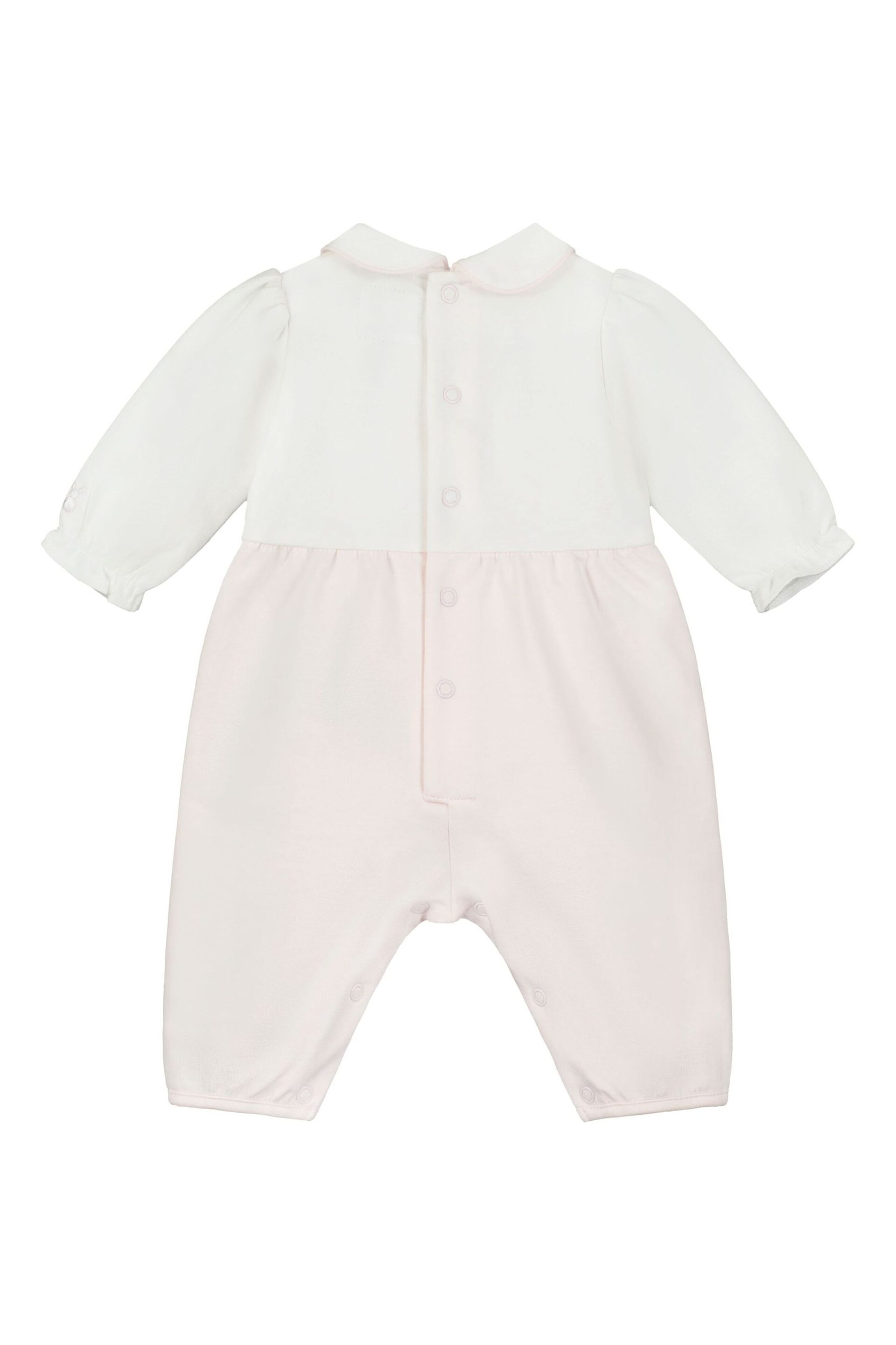 Emile et Rose Pink All In One with emb pleats, Pink lower & H/B - Image 4 of 5