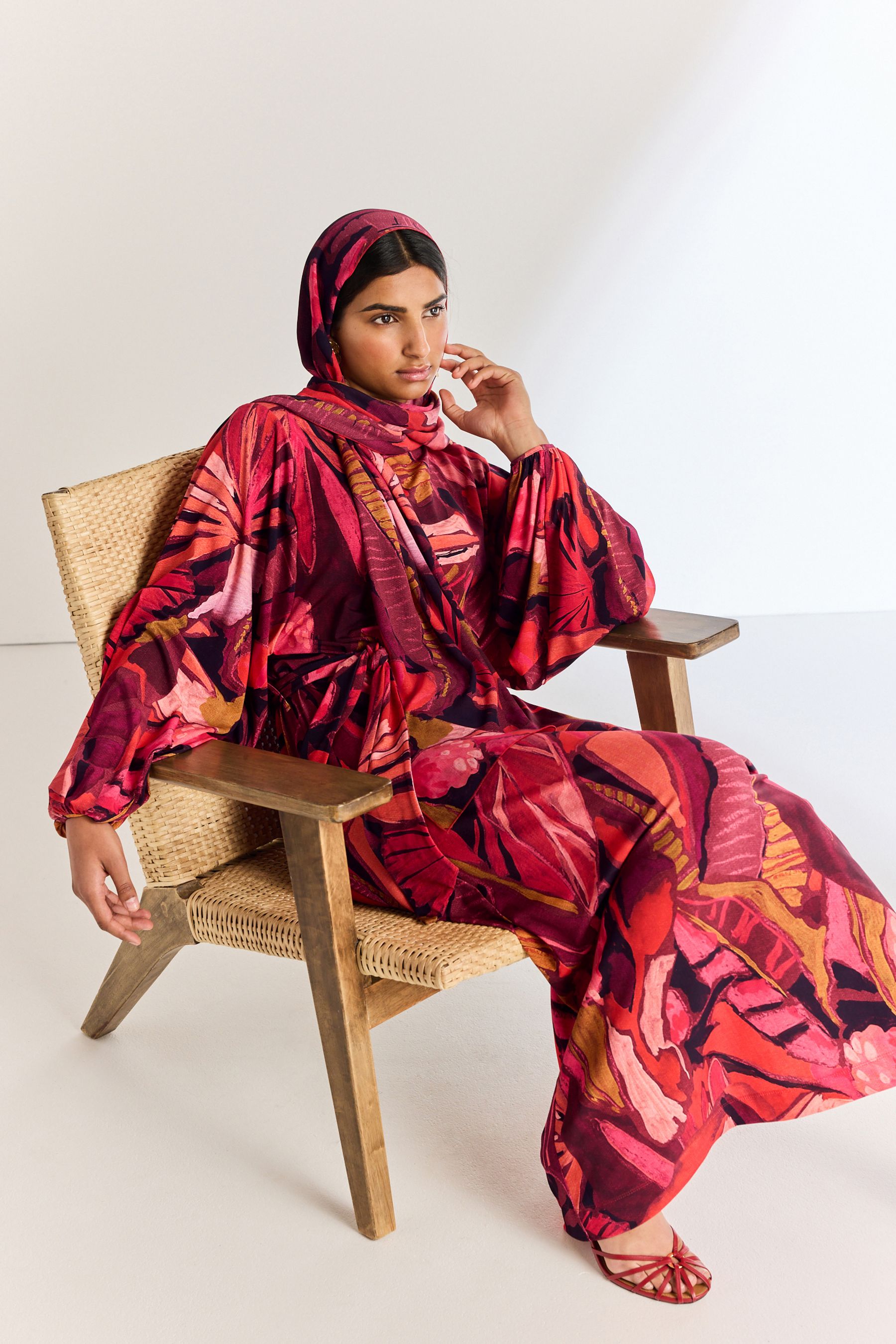 Robe longue foulard clearance