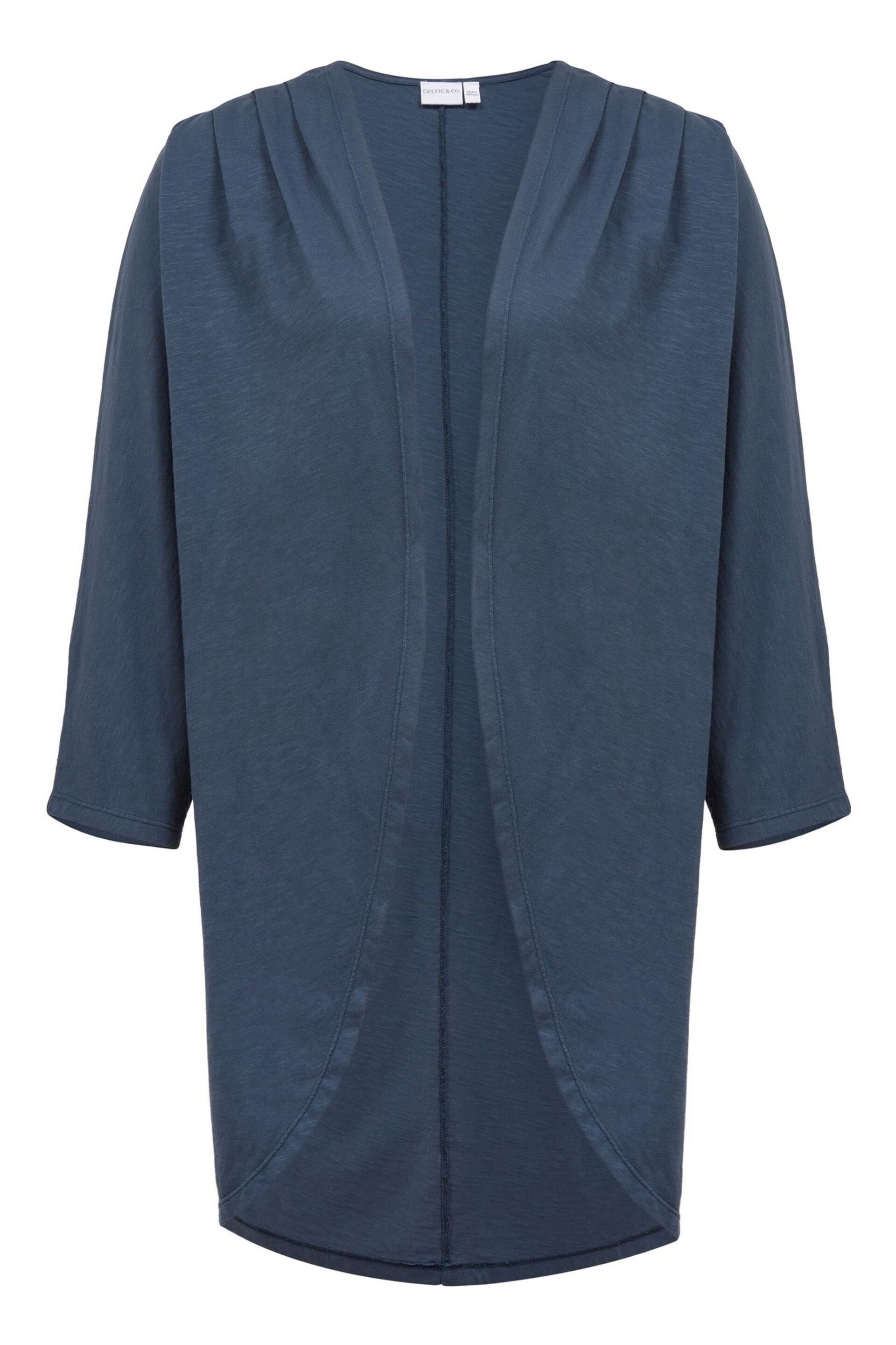 Celtic & Co. Blue Organic Cotton Slub Jersey Cardigan - Image 2 of 6