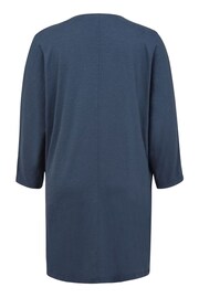 Celtic & Co. Blue Organic Cotton Slub Jersey Cardigan - Image 3 of 6