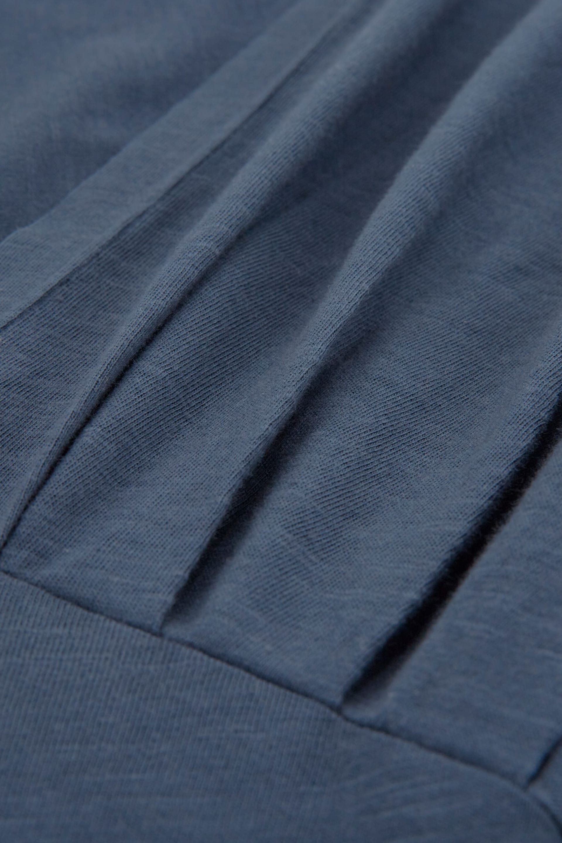 Celtic & Co. Blue Organic Cotton Slub Jersey Cardigan - Image 5 of 6
