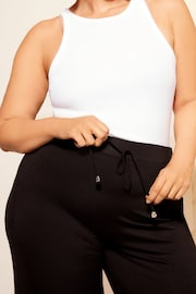 Curves Like These Black Jersey Culotte Trousers - Image 4 of 4
