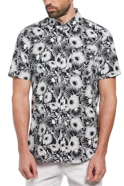 Original Penguin All-Over Floral Print Cotton Blend Short Sleeve Shirt - Image 1 of 4