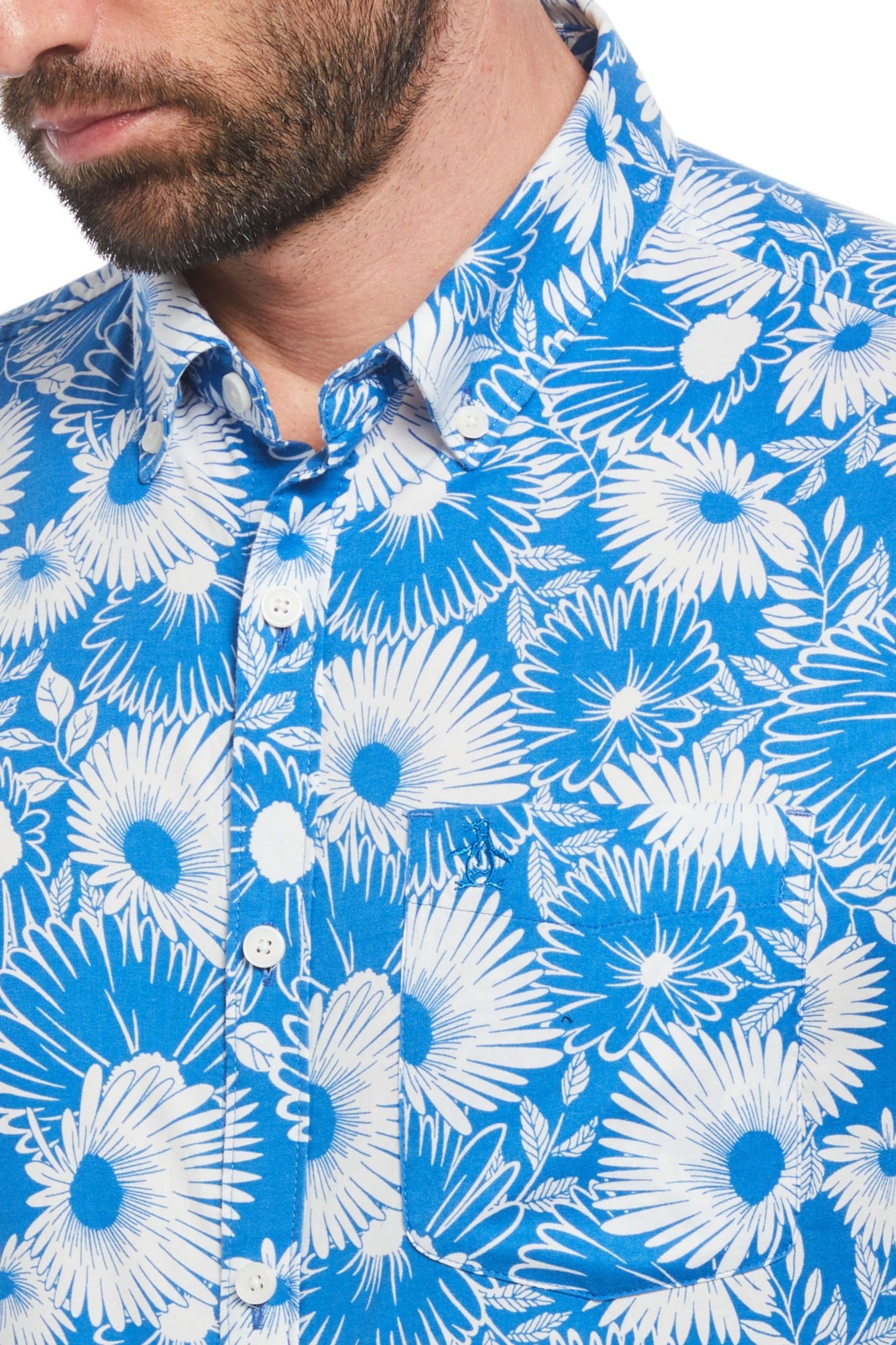Original Penguin All-Over Floral Print Cotton Blend Short Sleeve Shirt - Image 3 of 3