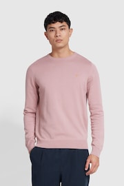 Farah Pink Mullen Cotton Crew Neck Sweater - Image 1 of 4