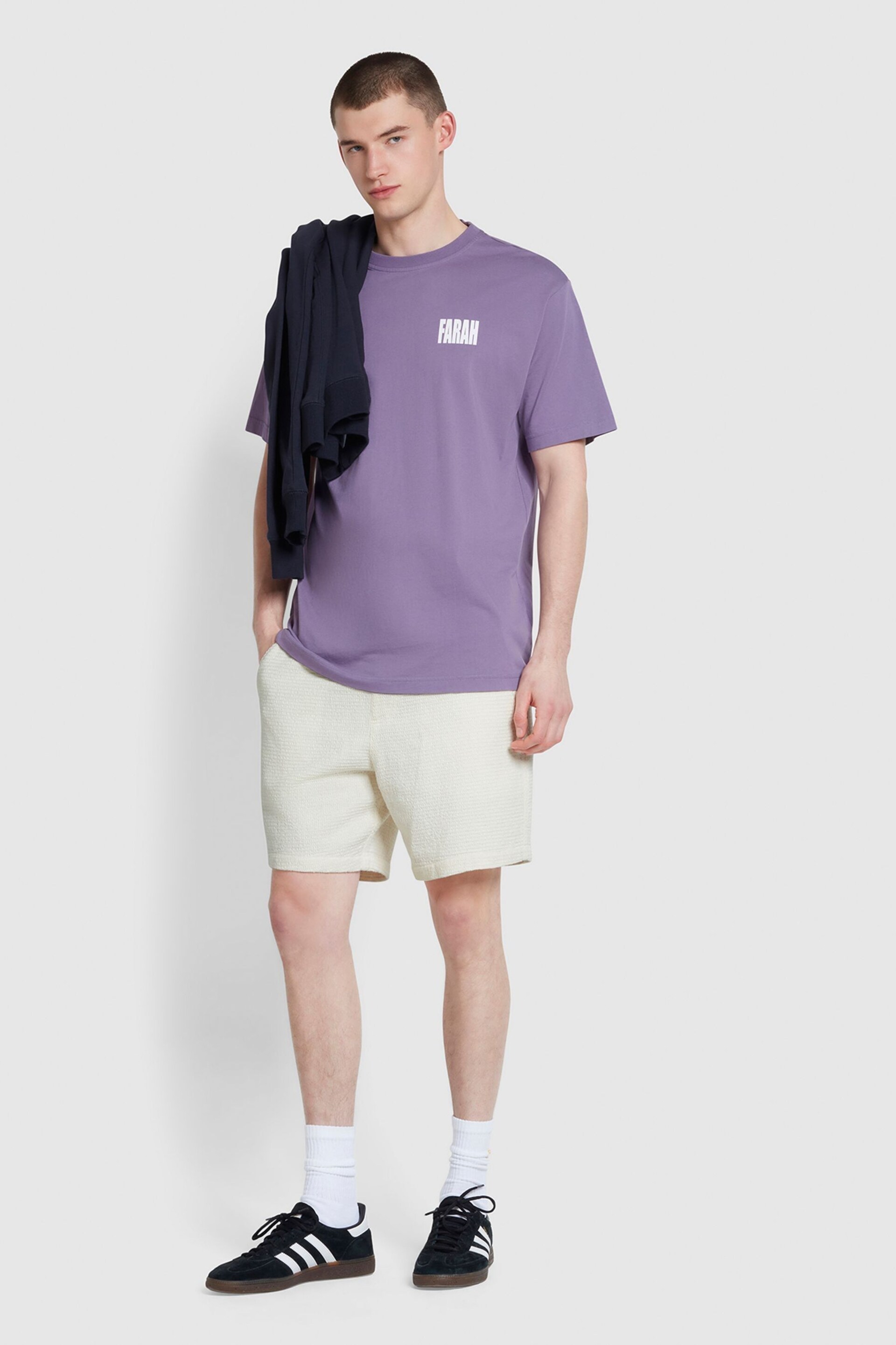Farah Purple Damon Graphic T-Shirt - Image 2 of 4