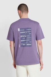 Farah Purple Damon Graphic T-Shirt - Image 3 of 4