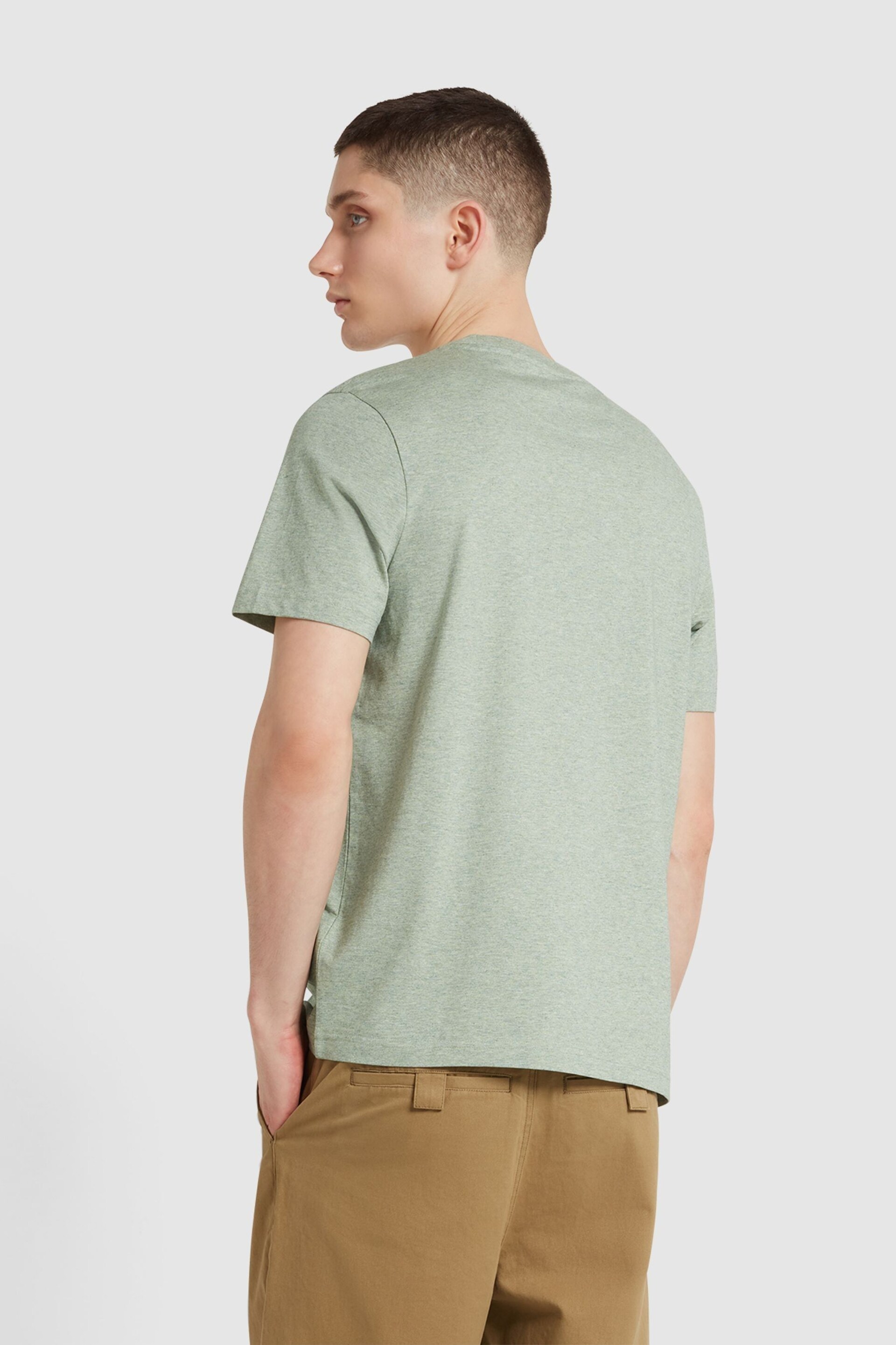 Farah Danny Short Sleeve T-Shirt In Balsam Marl - Image 3 of 4