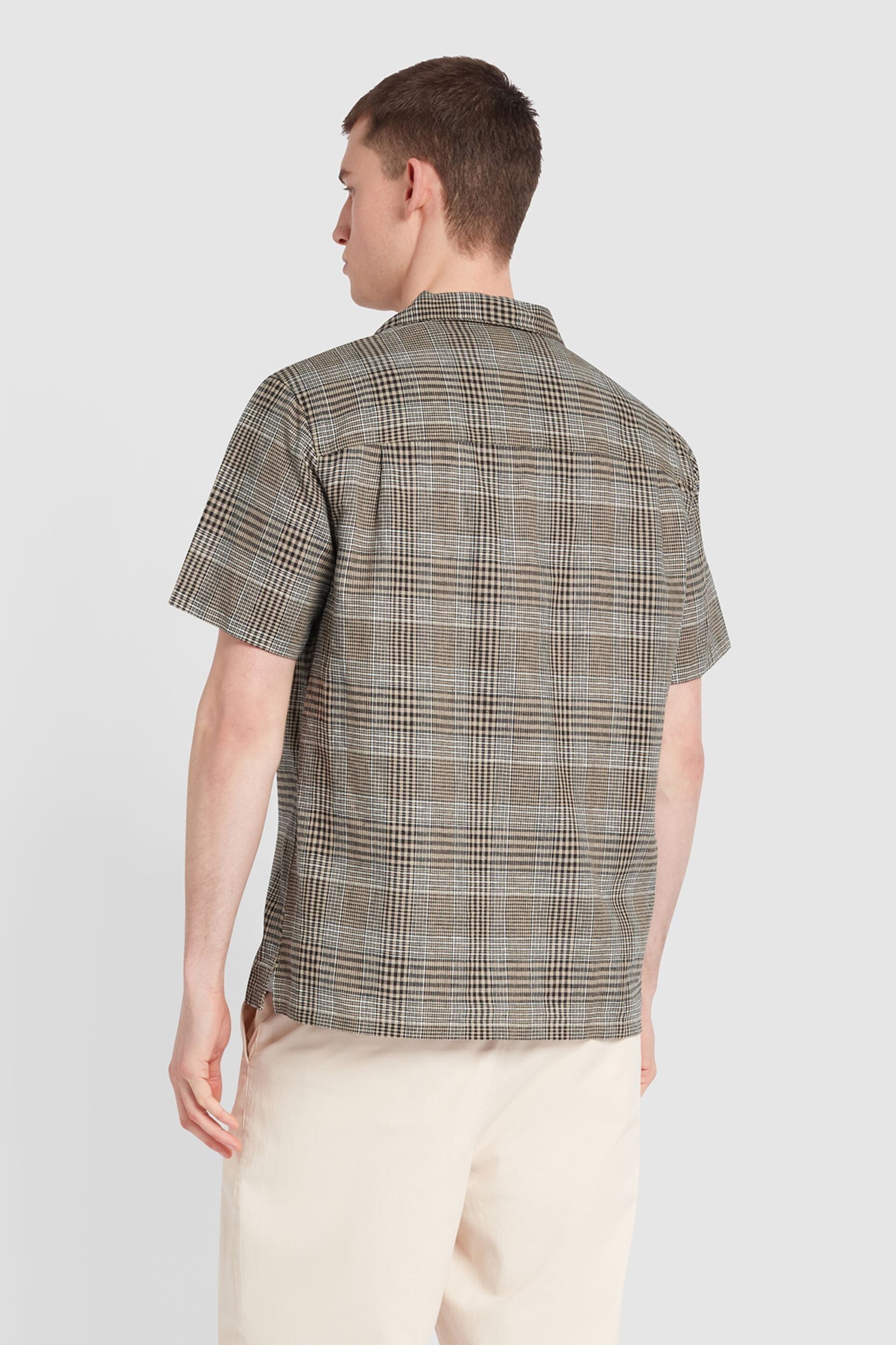 Farah Green Yute Check Short Sleeve Shirt - Image 4 of 7