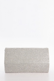 Dune London Silver Ballads Structured Foldover Clutch Bag - Image 2 of 5