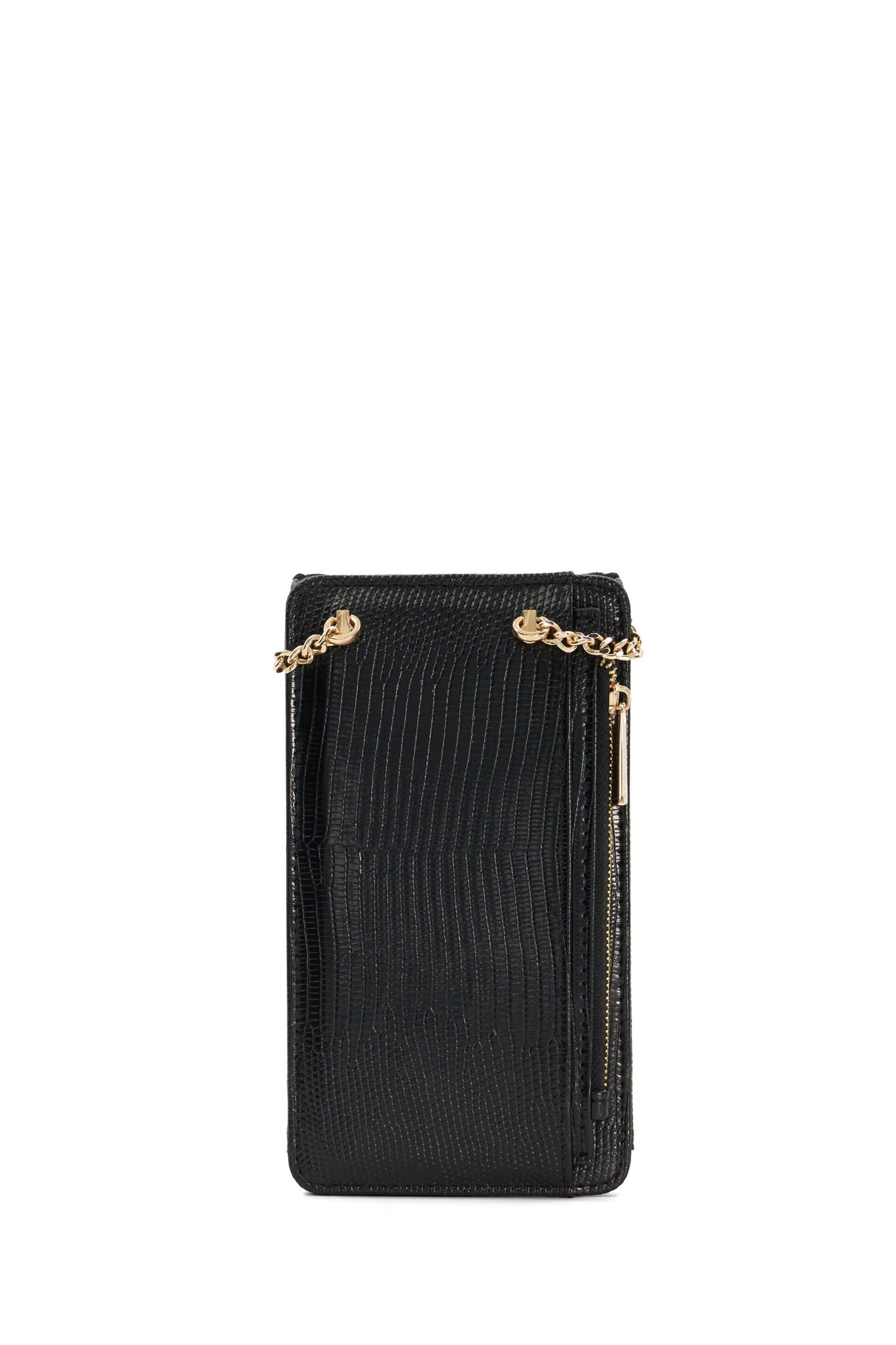 Dune London Black Saskias Bug Trim Phone Cross-Body Bag - Image 7 of 7