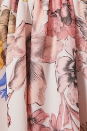 Reiss Pink Kady Floral Print Halter Neck Dress - Image 4 of 4