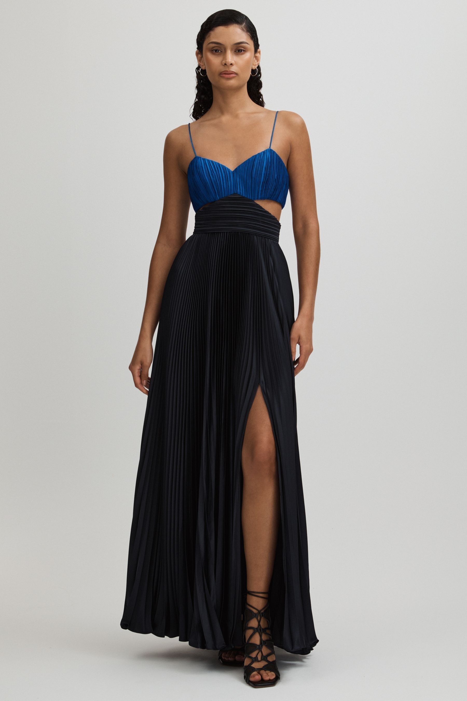 Buy Amur Pleated Cut Out Maxi Dress from Next Malta