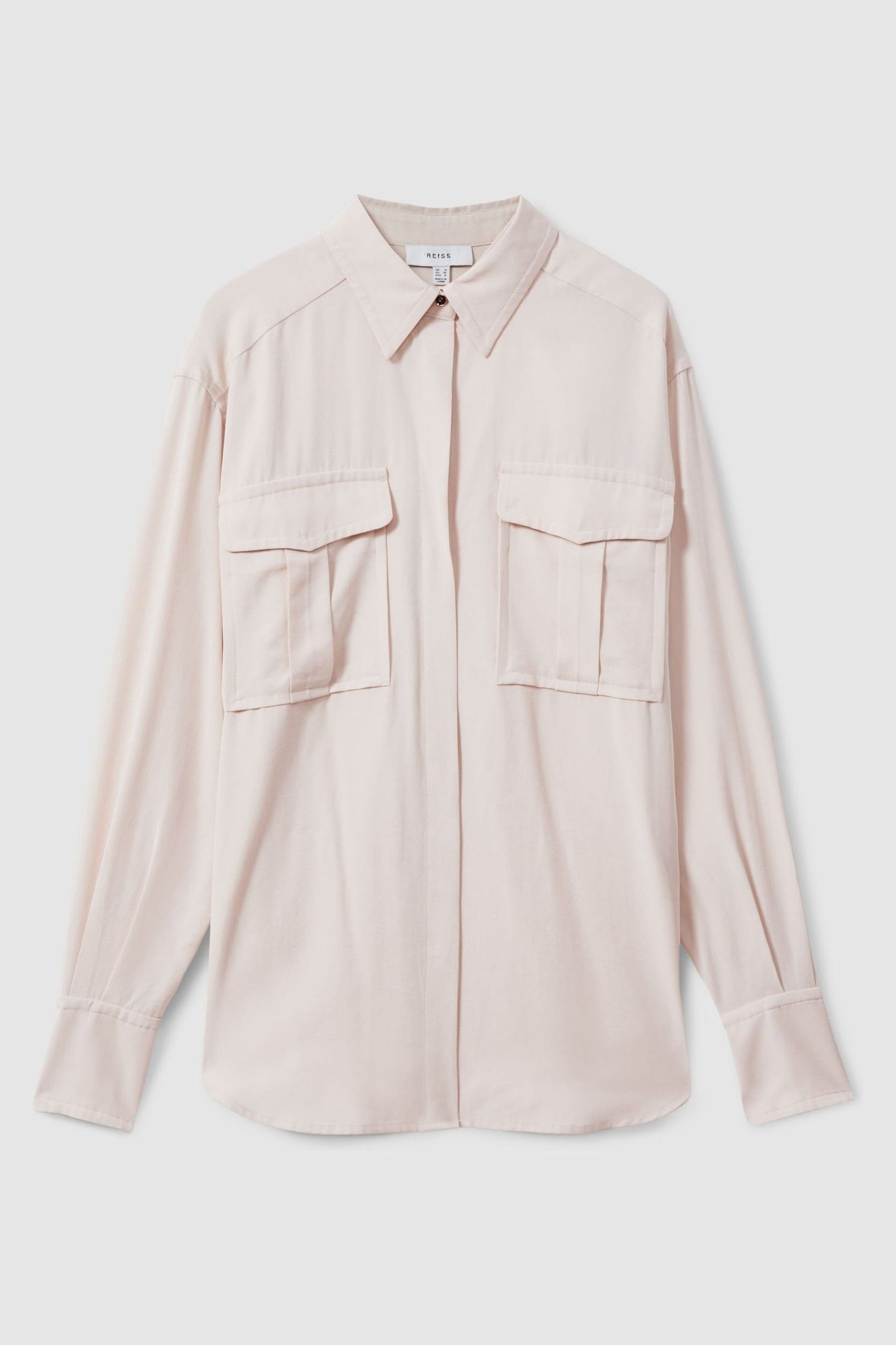 Reiss Nude Isador Lyocell Button Through Shirt - Image 2 of 5