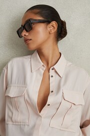 Reiss Nude Isador Lyocell Button Through Shirt - Image 3 of 5