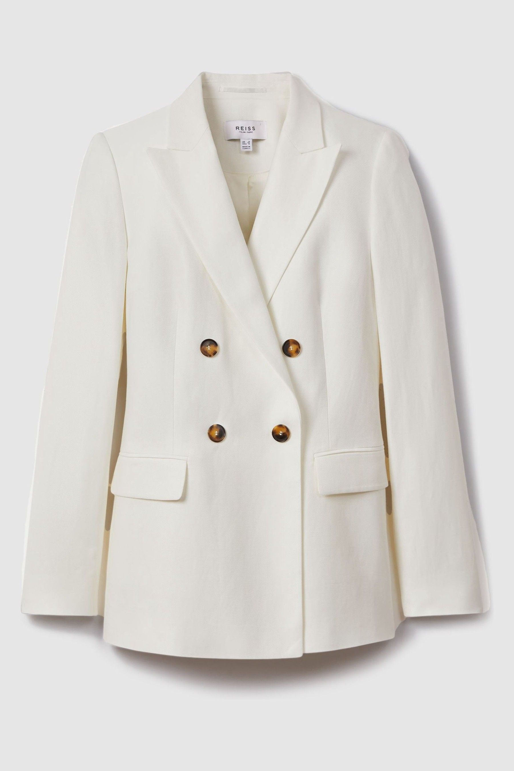 Women's white double breasted blazer cheap