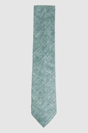 Reiss Pistachio Melange Lateran Silk Polka Dot Tie - Image 1 of 4