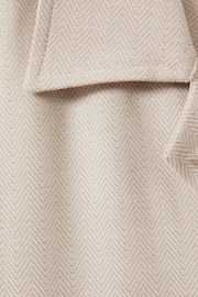 Reiss Stone Nitus Herringbone Cuban Collar Shirt - Image 5 of 5