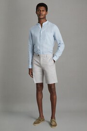 Reiss Ice Grey Wicket Modern Fit Cotton Blend Chino Shorts - Image 3 of 6