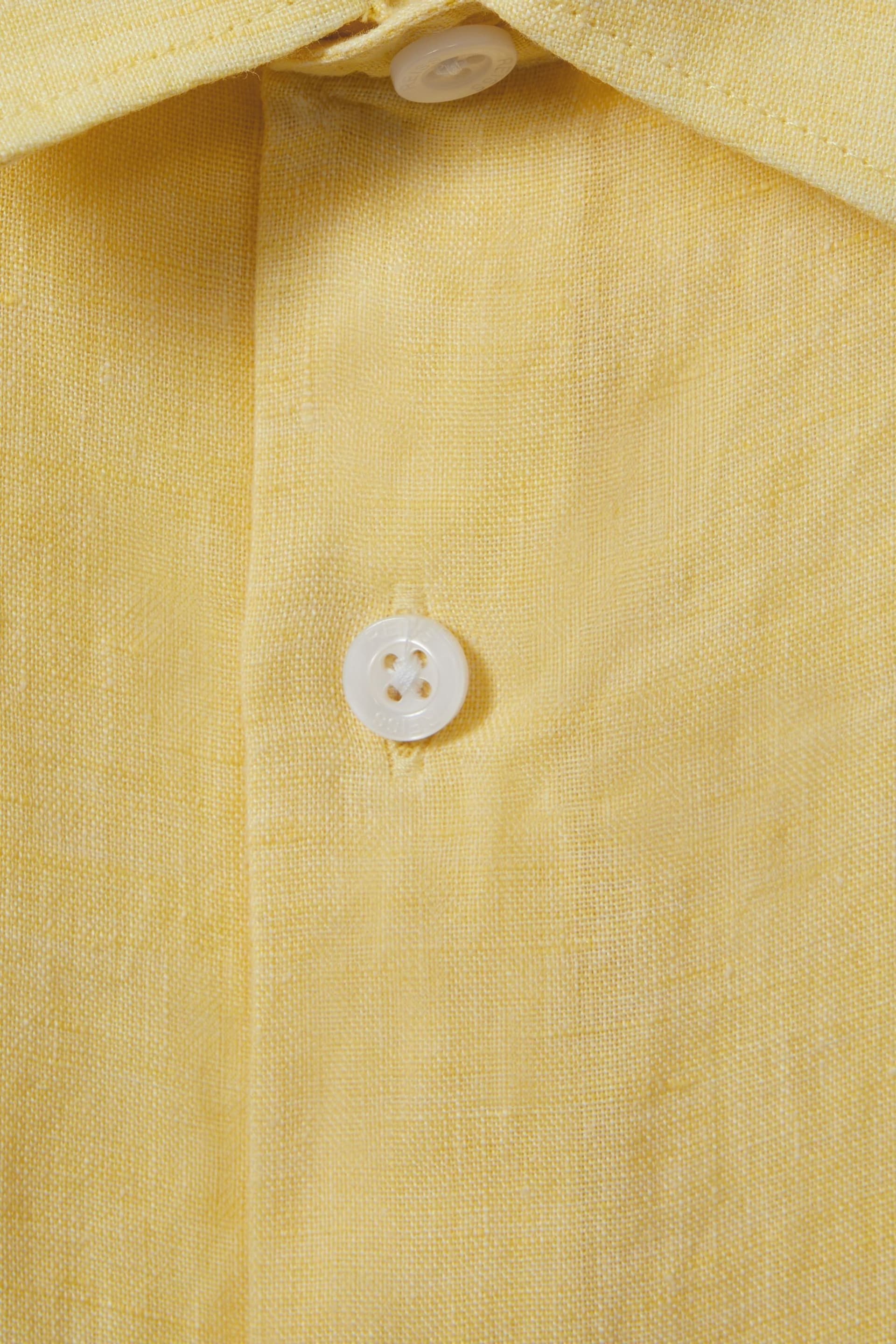 Reiss Melon Holiday Junior Short Sleeve Linen Shirt - Image 3 of 3