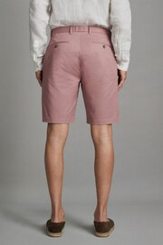 Reiss Dusty Pink Wicket Modern Fit Cotton Blend Chino Shorts - Image 5 of 7