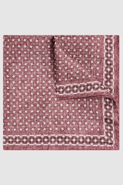 Reiss Dusty Rose Nicolo Silk Floral Print Pocket Square - Image 1 of 5