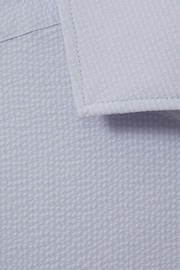 Reiss Soft Blue Spring Textured Cutaway Collar Shirt - Image 6 of 6