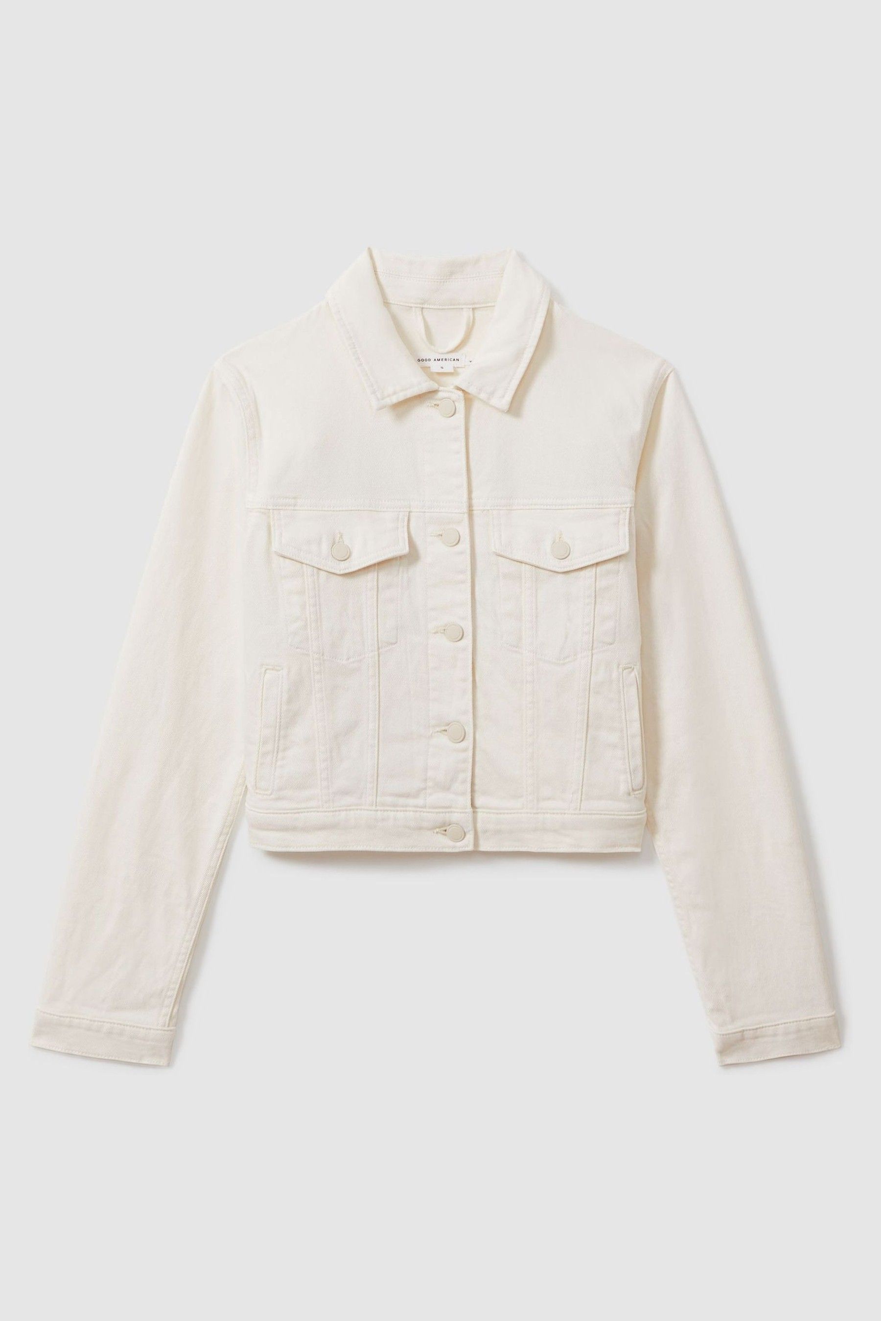 Good American Cloud White Good American Denim Jacket