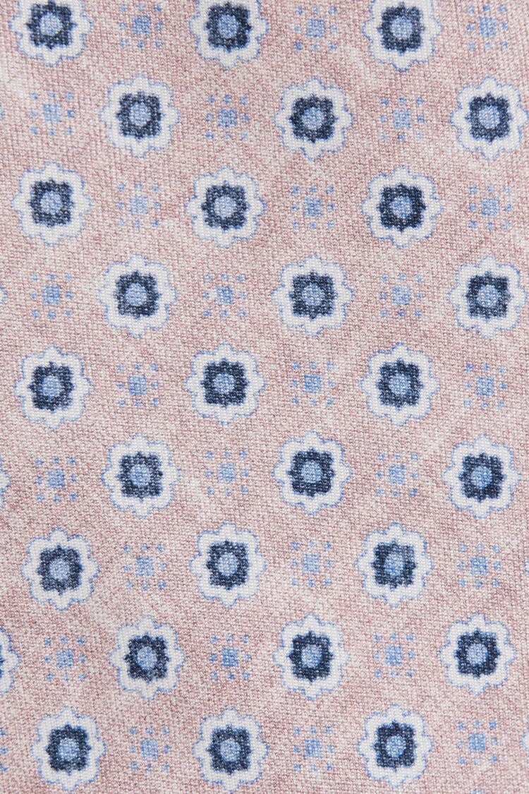 Reiss Soft Rose Basilica Silk Floral Print Tie - Image 5 of 5