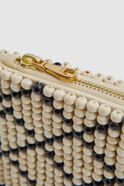 Reiss Natural/Black Etta Wood-Beaded Clutch Bag - Image 5 of 5