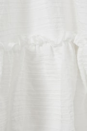 Reiss Ivory Emeri Seersucker Bubble Hem Dress - Image 5 of 5