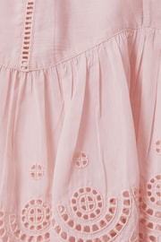 Reiss Pink Jasmine Senior Broderie Skirt - Image 4 of 4