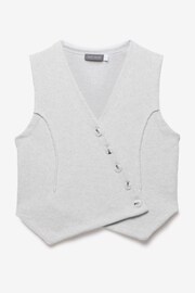 Mint Velvet Grey Knitted Waistcoat - Image 3 of 4