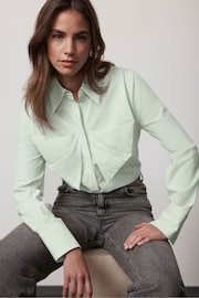 Mint Velvet Green Bow Front Shirt - Image 2 of 4