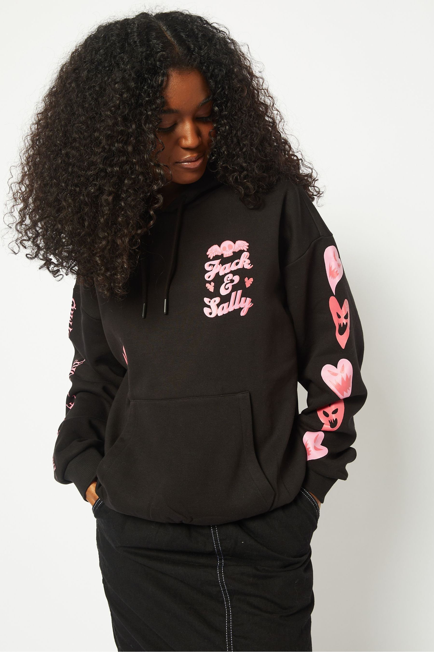 Buy Skinnydip Disney Jack Sally Black Hoodie from Next Luxembourg
