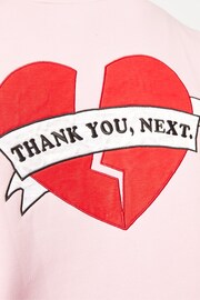 Skinnydip Oversized Pink Thank You Next Sweatshirt - Image 5 of 5